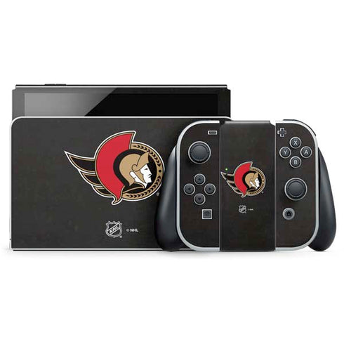 NHL Ottawa Senators Distressed Nintendo Switch OLED (2021) Skin